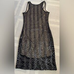 Revamped Black Sequin Mini Dress